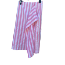 J.Crew Womens A Line Skirt Pink Stripe Midi Draped Faux Wrap Zipper Coastal 2 - £14.99 GBP