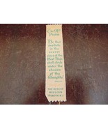 VINTAGE 91ST PSALM CLOTH BOOKMARK FROM THE RESCUE MISSION TRENTON N.J. - $9.49