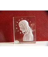 Glass Etched Jesus Profile Designed by Ida Schwetz-Lehmann (1883 - 1971) - £24.11 GBP