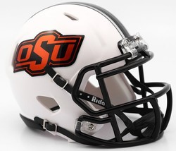 *Sale* Oklahoma State Cowboys Chrome Decal Speed Mini Ncaa Football Helmet! - £26.89 GBP