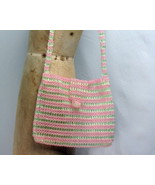 Pink and Green Beaded Bag - £9.82 GBP