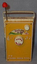 Fisher Price Music Box TV Radio Toy 1968 plays Jack and Jill - $11.95