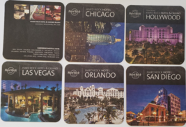 Hard Rock Hotels USA 6 cardboard coasters, new - $9.95