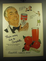 1949 Campbell&#39;s Tomato Juice Ad - They&#39;re coming back to Campbell&#39;s - £14.78 GBP