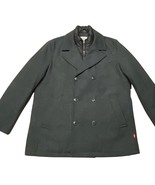 Levi&#39;s Men&#39;s Light Gray Wool Double-Breasted Wool-Blend Peacoat w/ Puffe... - €67,96 EUR