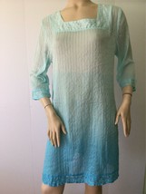 BLUE ISLAND New York Beach Cover Up 3/4 Sleeve Dress, Ombré Blue (Size M) - $19.95