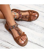 Bohemian Women s Summer Beach Floral Sandals - $16.42