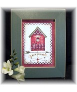 AMERICANA LIGHTHOUSE PICTURE/PRINT w/WOOD GREEN FRAME  - $8.95