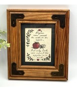 Vtg Framed Art Print Anita A Franklin &quot;God Can Count the Apples in a See... - $29.30 CAD