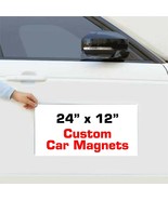 FULL COLOR - 24&quot; x 12&quot; Custom Vehicle Magnets Magnetic Auto Truck Van Ca... - $25.19
