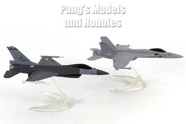 4.5 Inch F-16 Falcon - F-18 F/A-18 Super Hornet SET Scale Diecast Model Airplane - £26.18 GBP