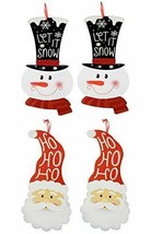 Christmas House Wooden Signs - Sets of 2 (Snowman and Santa (Set of 4)) - $18.88