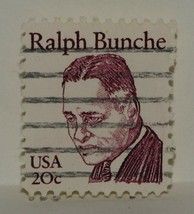 Vintage Stamps American America States Usa 20 C Twenty Cent Ralph Bunche X1 B38 - £1.40 GBP