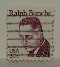 VINTAGE STAMPS AMERICAN AMERICA STATES USA 20 C TWENTY CENT RALPH BUNCHE... - £1.39 GBP