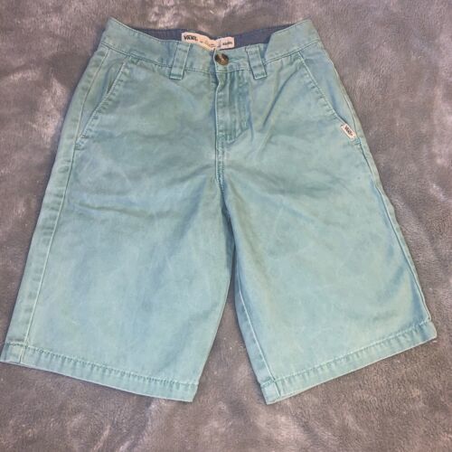 Boy's Size 10 Slim / 23 VANS Solid Sea Green Chino Shorts Summer EUC - $20.00