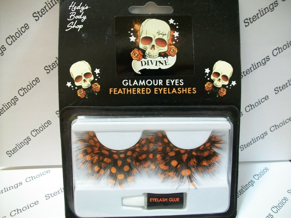 Hedy&#39;s Body Shop Glamour Eyes Feathered Eyelashes (Orange) - $5.34