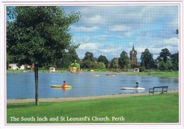 Postcard The South Inch &amp; St Leonard&#39;s Church Perth Scotland - $2.96