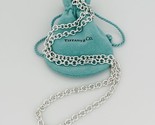 24&quot; Tiffany &amp; Co Large Round Link Rolo Chain Necklace Mens Unisex - £557.27 GBP