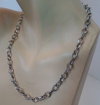 Unbranded Large Chunky Silvertone Chain 20" With Heart Logo Closure - $14.85