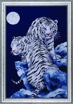 Design Works Crafts Tobin SNT-IC2R-10 Moonlit Tigers Counted Cross Stitch Kit-16 - $29.99