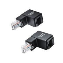2 Pack Ethernet Adapter, CableCreation Cat5e/Cat6 Up Angle Ethernet Adapter, 90  - £23.59 GBP