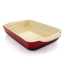 Crock Pot Artisan 5.6 Quart Stoneware Bake Pan in Red - £53.62 GBP