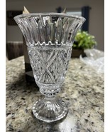 Vintage Godinger Art Dublin Collection  7.5&quot; Tall Crystal Vase - Item # ... - $40.28 CAD