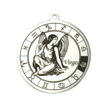 Virgo Astrological Zodiac Sign Horoscope Astrology Stainless Steel Focal Pendant - £7.62 GBP