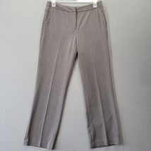 Rafaella Women Pants Size 12 Gray Stretch Preppy Slate Classic Straight Trousers - £12.26 GBP