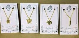 Gold Necklace for 18&quot; Doll ~YOUR CHOICE of Charm: Teddy, Butterfly, Bow,... - £8.63 GBP