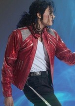 MJ Beat It Michael Jackson Red Leather Jacket - Halloween Offer 2021 - £82.09 GBP