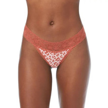 No Boundaries Women&#39;s Micro Lace Thong Panties Size XX-LARGE Clay Brick Cheetah - £8.81 GBP