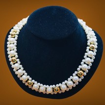 Napier Gold Tone Beads Faux Pearl necklace - £28.89 GBP
