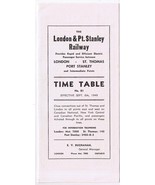 London &amp; Port Stanley Railway Time Table 1949 - $7.15