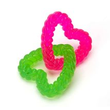 MPP Fun Pink and Green Chain Link Puppy and Small Dog Toy Circle or Heart Play F - £9.48 GBP+