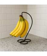 Matte Black Banana Tree Holder Ripen Fruit Evenly Prevents Bruising &amp; Sp... - $12.86