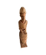 Hand Carved Wooden Drummer Figurine Folk Art Sculpture 11.5” Tall - $34.20