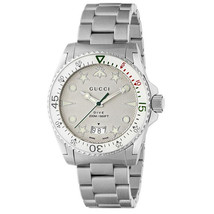 Gucci Men&#39;s Dive Silver Dial Watch - YA136336 - £777.34 GBP