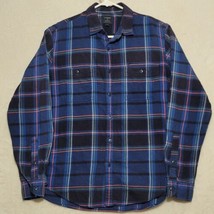 J.Crew Shirt Mens M Medium Blue Plaid Flannel Long Sleeve Button Up - £19.13 GBP