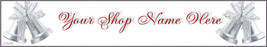 Christmas Red White Silver Bells Custom Designed Web banner 49a - £5.50 GBP