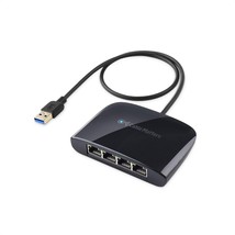 USB to 4 Port Gigabit Ethernet Switch for Network Sharing with TV Laptop Gaming  - £56.52 GBP