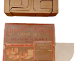 Uncle Joe&#39;s Chair Set Vintagew Block-Craft Wood Toy - $19.75