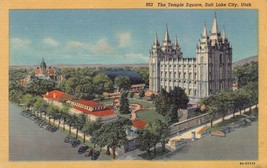 Antique Postcard The Temple Square, Salt Lake City, Utah - £2.90 GBP