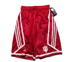 New NWT Indiana Hoosiers adidas 3 Stripe Mesh Small Performance Athletic... - $23.71