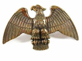 Vintage America Flag Topper Brass &amp; Leather Eagle Unbranded 6116 - £19.77 GBP