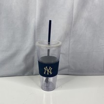 New York Yankees MLB Baseball Tall Tumbler with Straw Cup 24 oz - £12.47 GBP