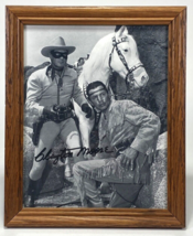 Lone Ranger, Clayton Morre  8 x 10 Black &amp; White Print in Wood Frame w G... - £11.03 GBP