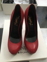 NIB 100% AUTH YSL Saint Laurent Tribtoo Pebbled Leather Pumps $795  - $498.00