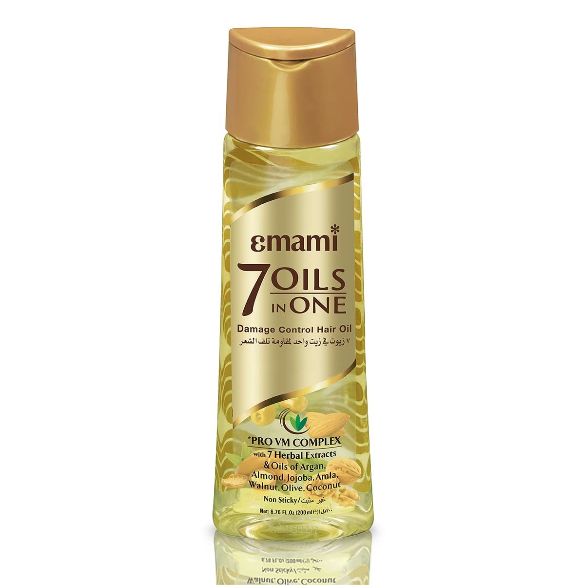 Emami 7 Oils In One Non Sticky and Non Greasy Hair Oil,Free of Sulphates, 200 ml - $16.98