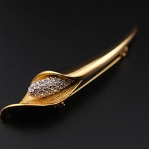Signed JLS Paris (Jean Louis Scherrer) Vintage Gold Tone Calla Lily Broo... - $924.40 MXN